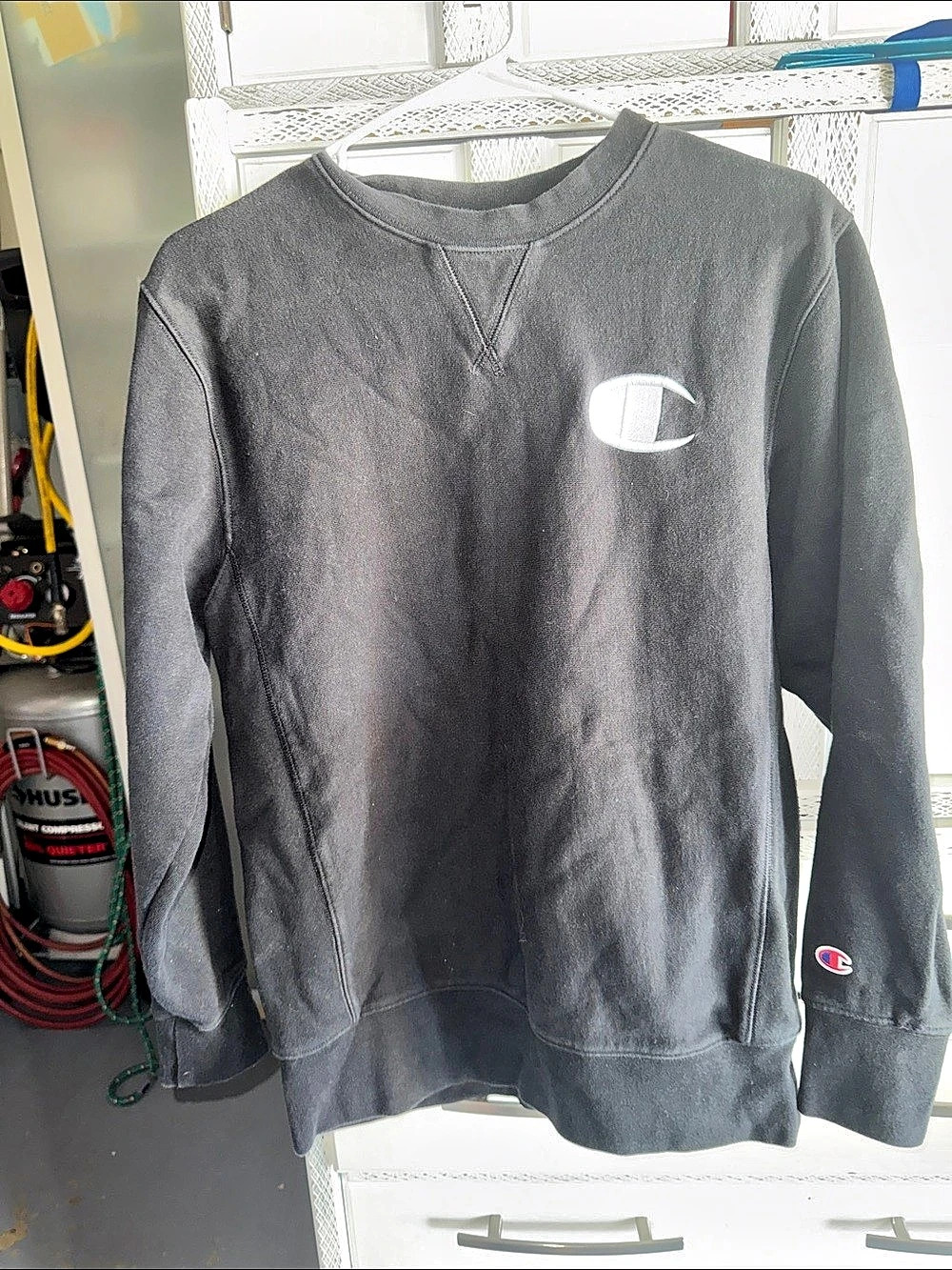 Champion Reverse Weave Crewneck Sweatshirt Black Small
